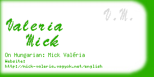 valeria mick business card