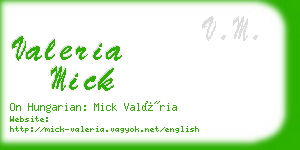 valeria mick business card